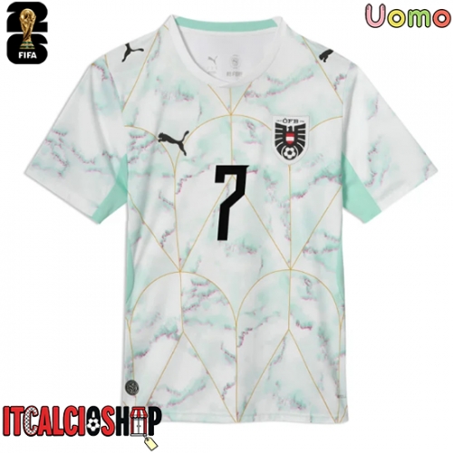 Austria Marko Arnautovic #7 Seconda Maglia Mondiali 2026 Manica Corta